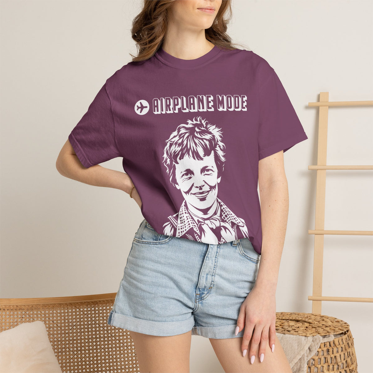 Amelia Earhart - Airplane Mode Graphic Tee