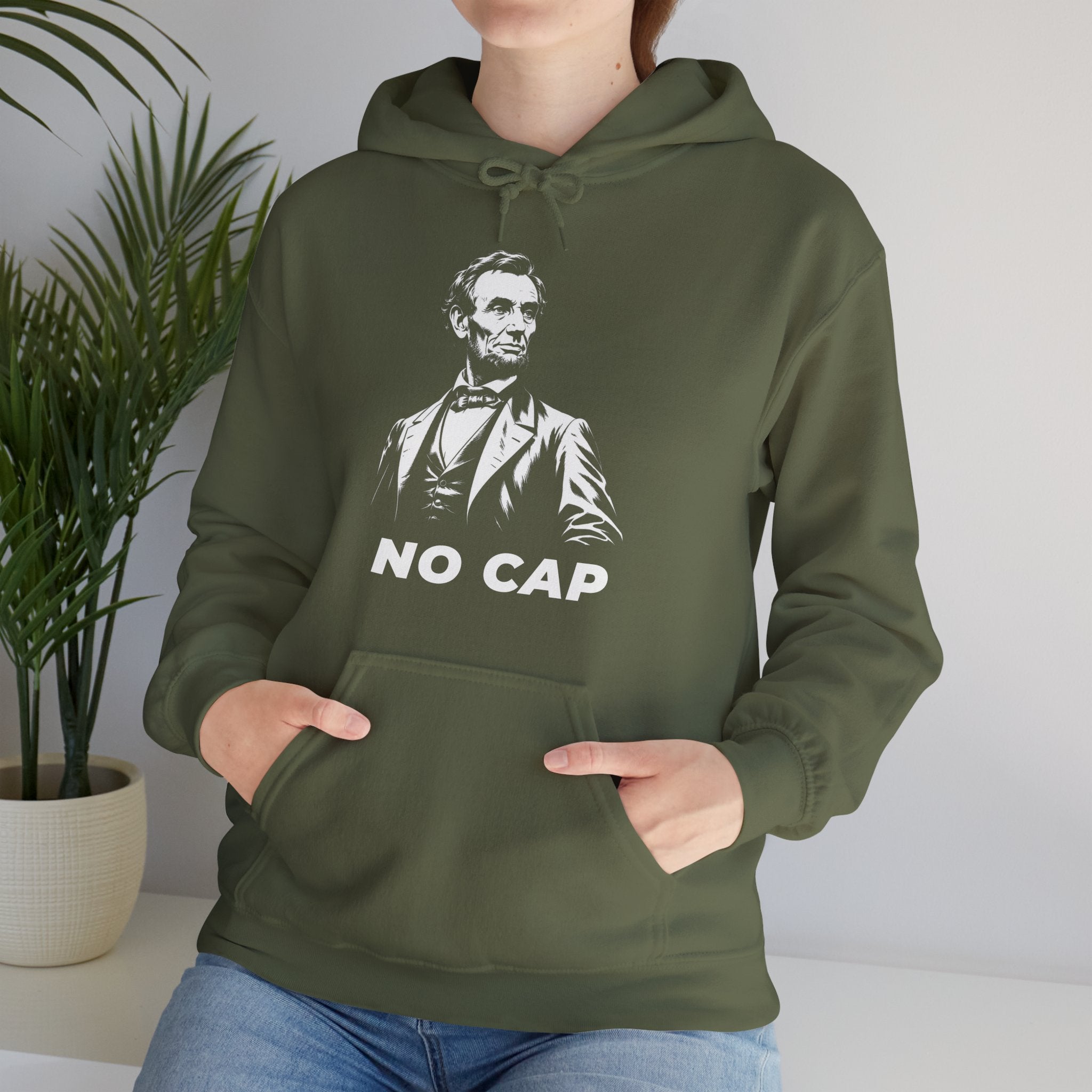 Abraham Lincoln "No Cap" Hoodie — Funny Historical Meme Sweatshirt