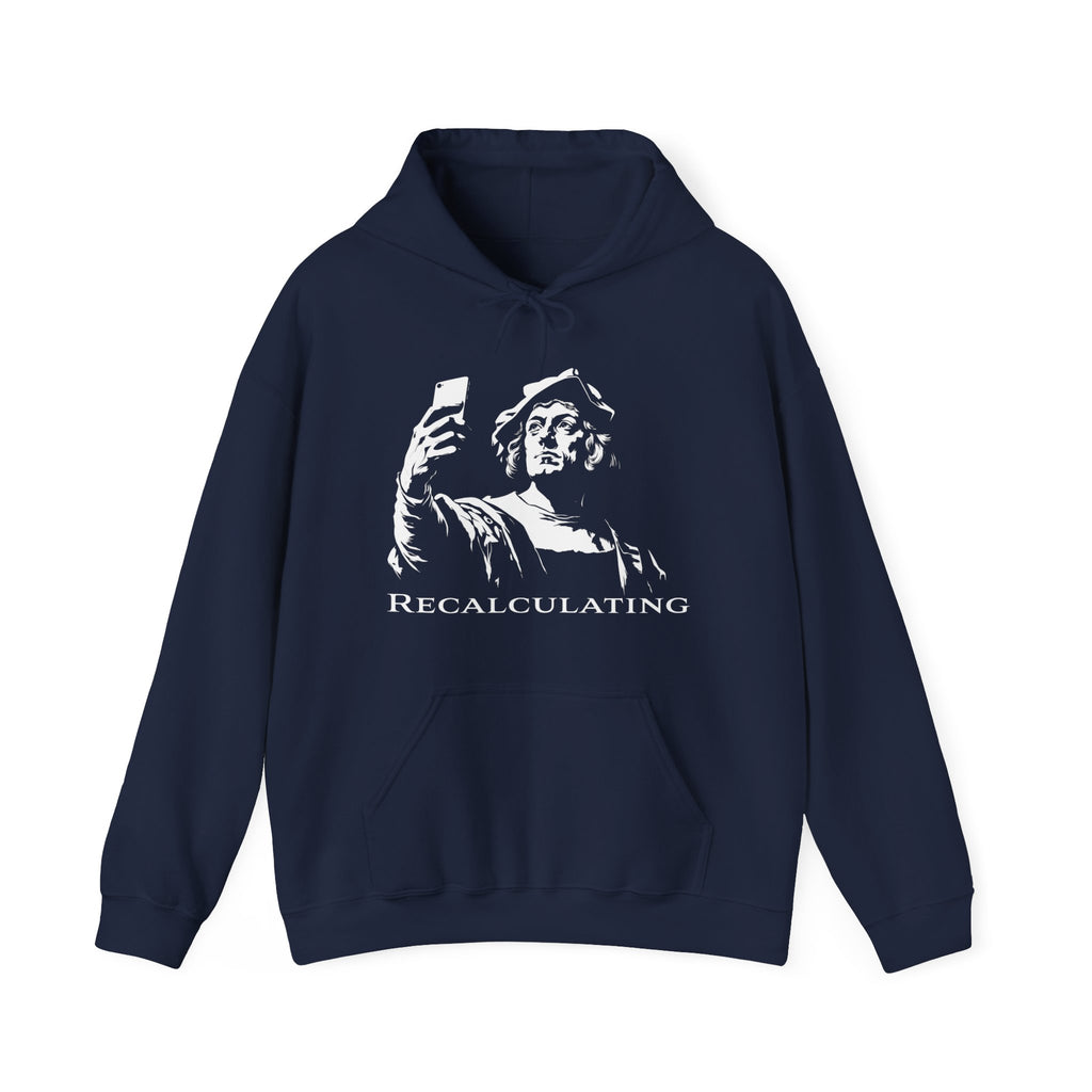 Recalculating Hoodie — Columbus GPS Statue Graphic Hoodie