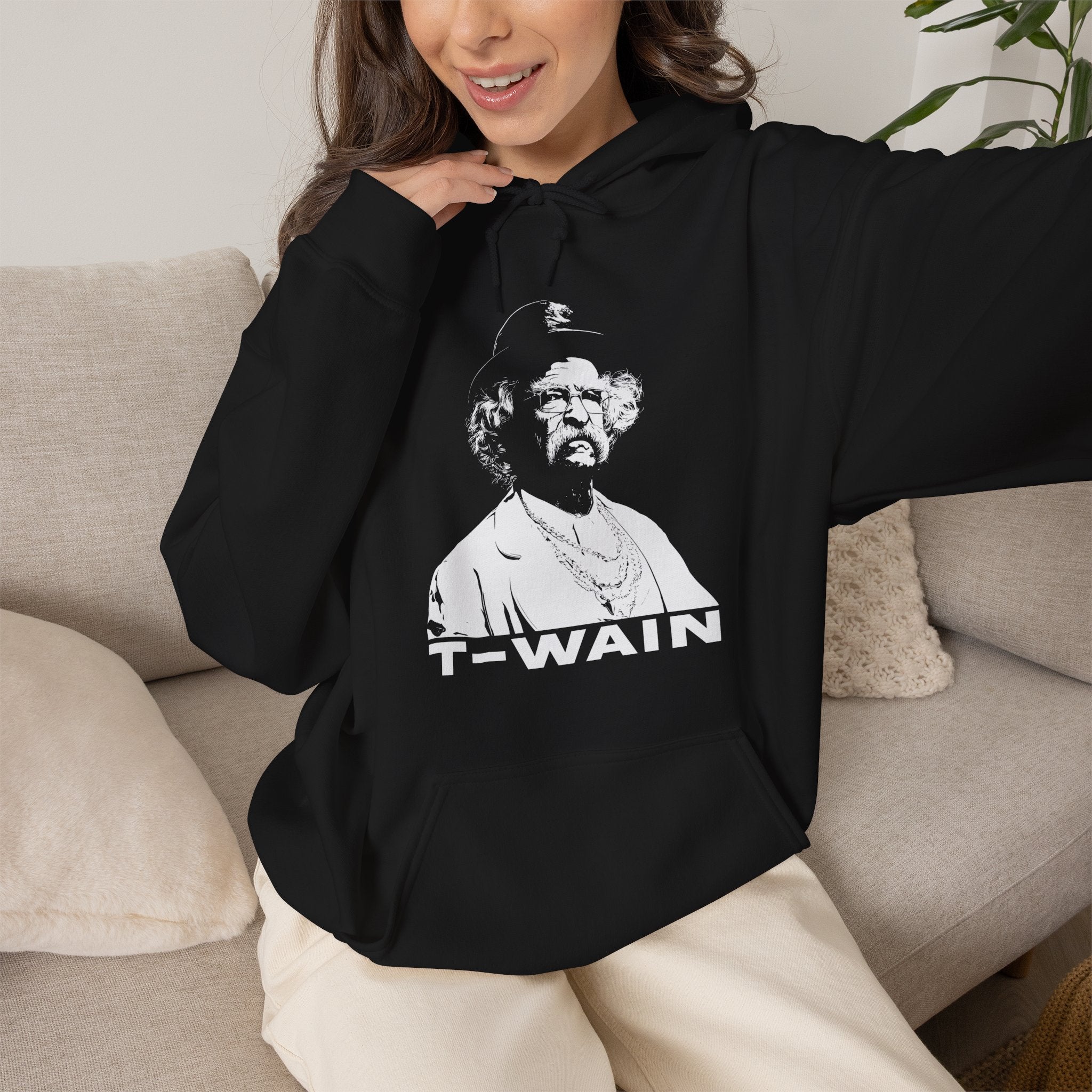 T-WAIN Vintage Mark Twain Cozy Hoodie