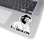 Vintage Poet Portrait Sticker — "T-Wain" Kiss-Cut Vinyl