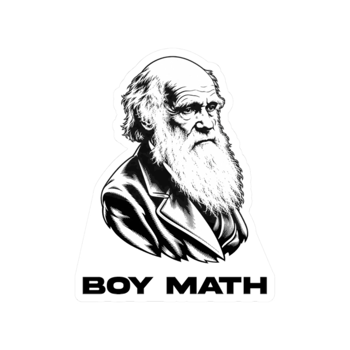 BOY MATH — Charles Darwin Sticker