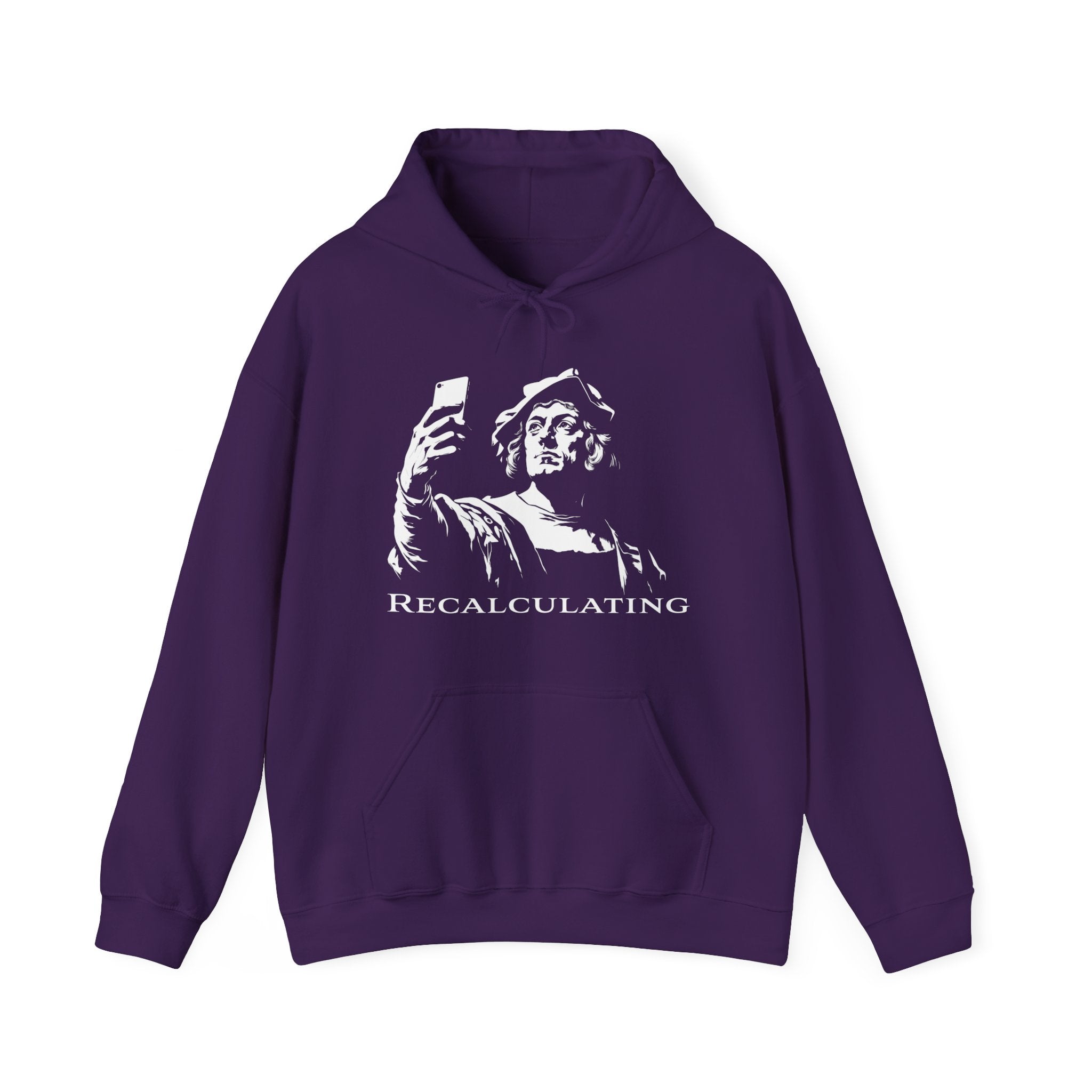 Recalculating Hoodie — Columbus GPS Statue Graphic Hoodie