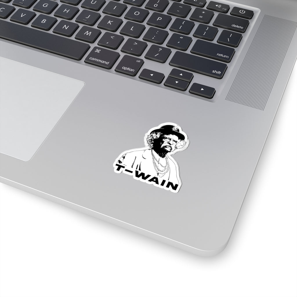 Vintage Poet Portrait Sticker — "T-Wain" Kiss-Cut Vinyl
