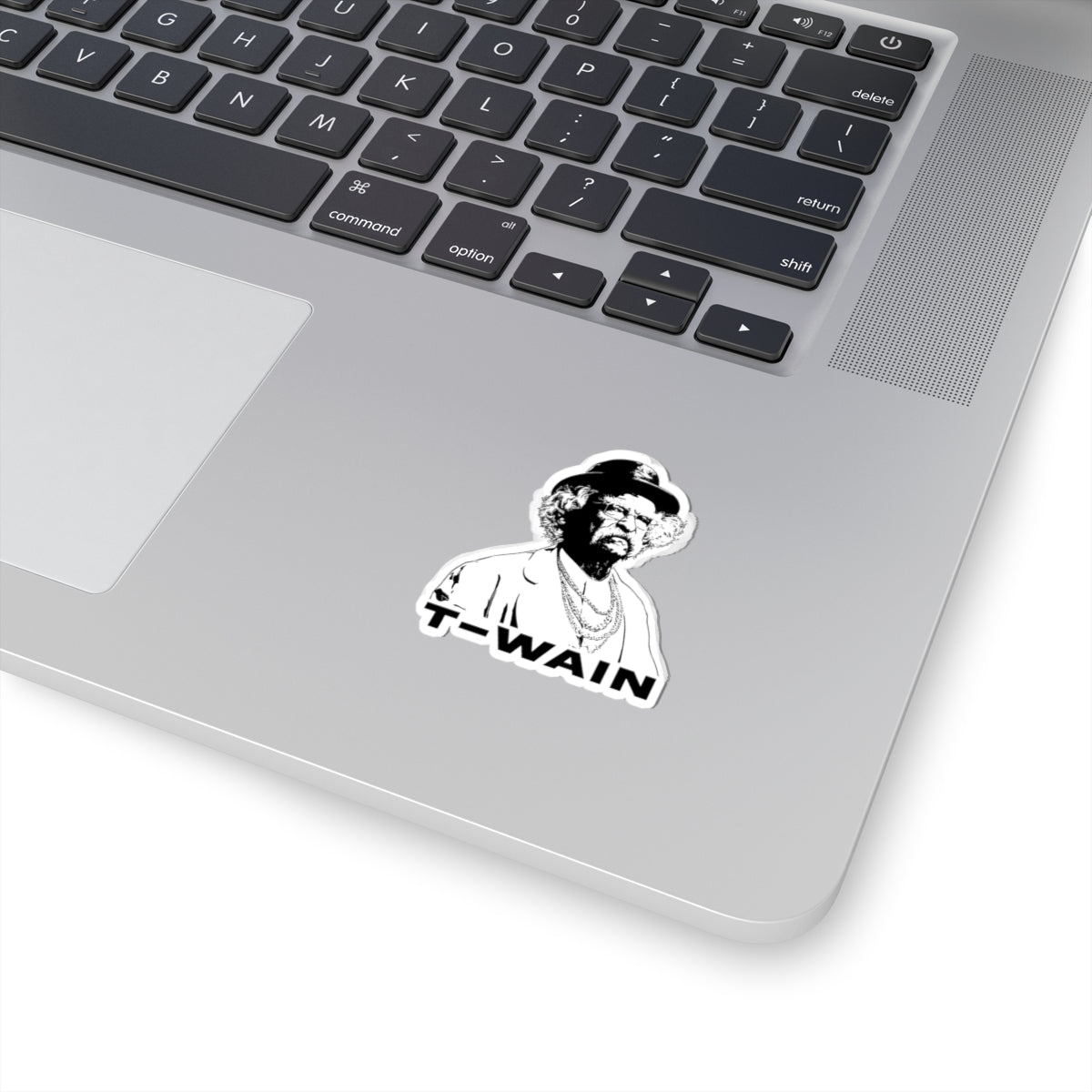 Vintage Poet Portrait Sticker — "T-Wain" Kiss-Cut Vinyl
