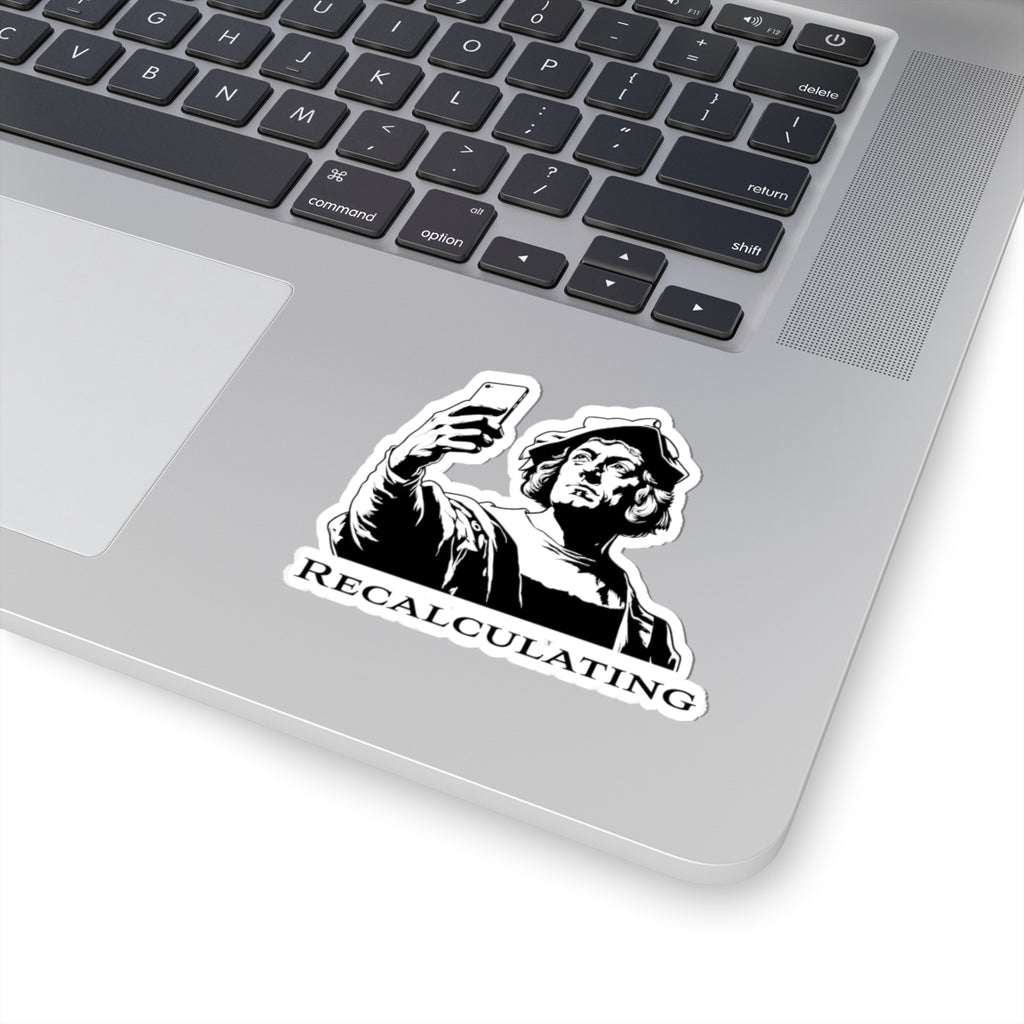 Recalculating Sticker — Columbus with GPS Vinyl Kiss-Cut Sticker