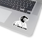 Vintage Poet Portrait Sticker — "T-Wain" Kiss-Cut Vinyl