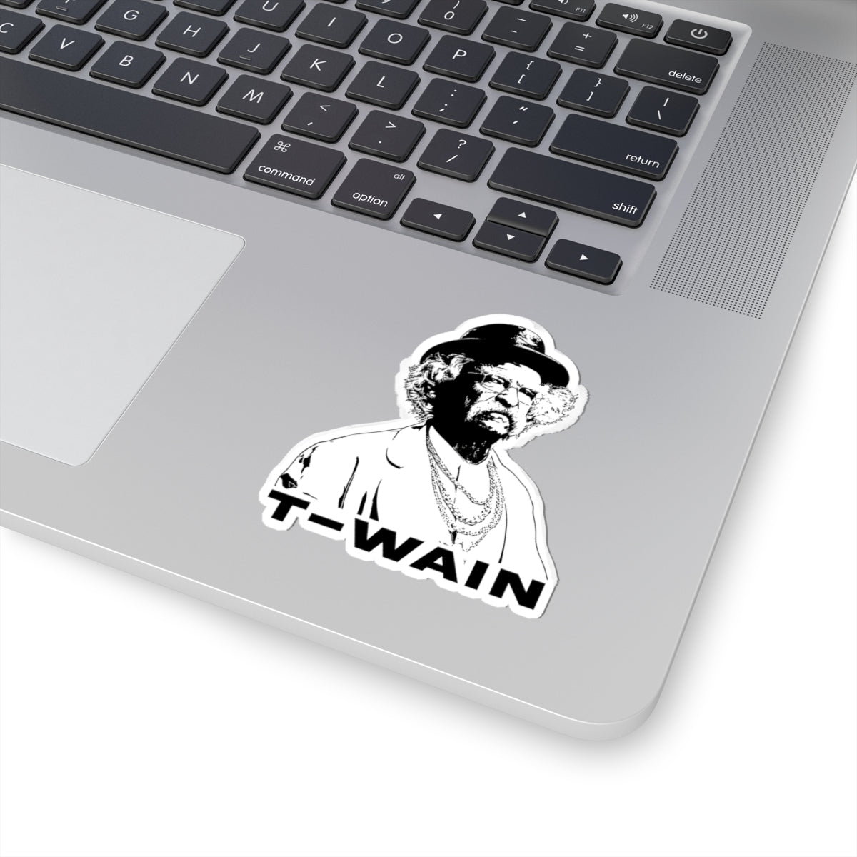 Vintage Poet Portrait Sticker — "T-Wain" Kiss-Cut Vinyl