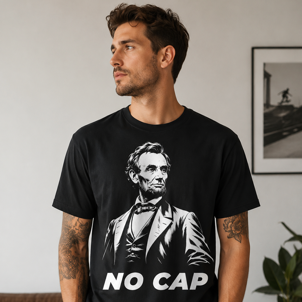 Abraham Lincoln “No Cap” Graphic T-Shirt