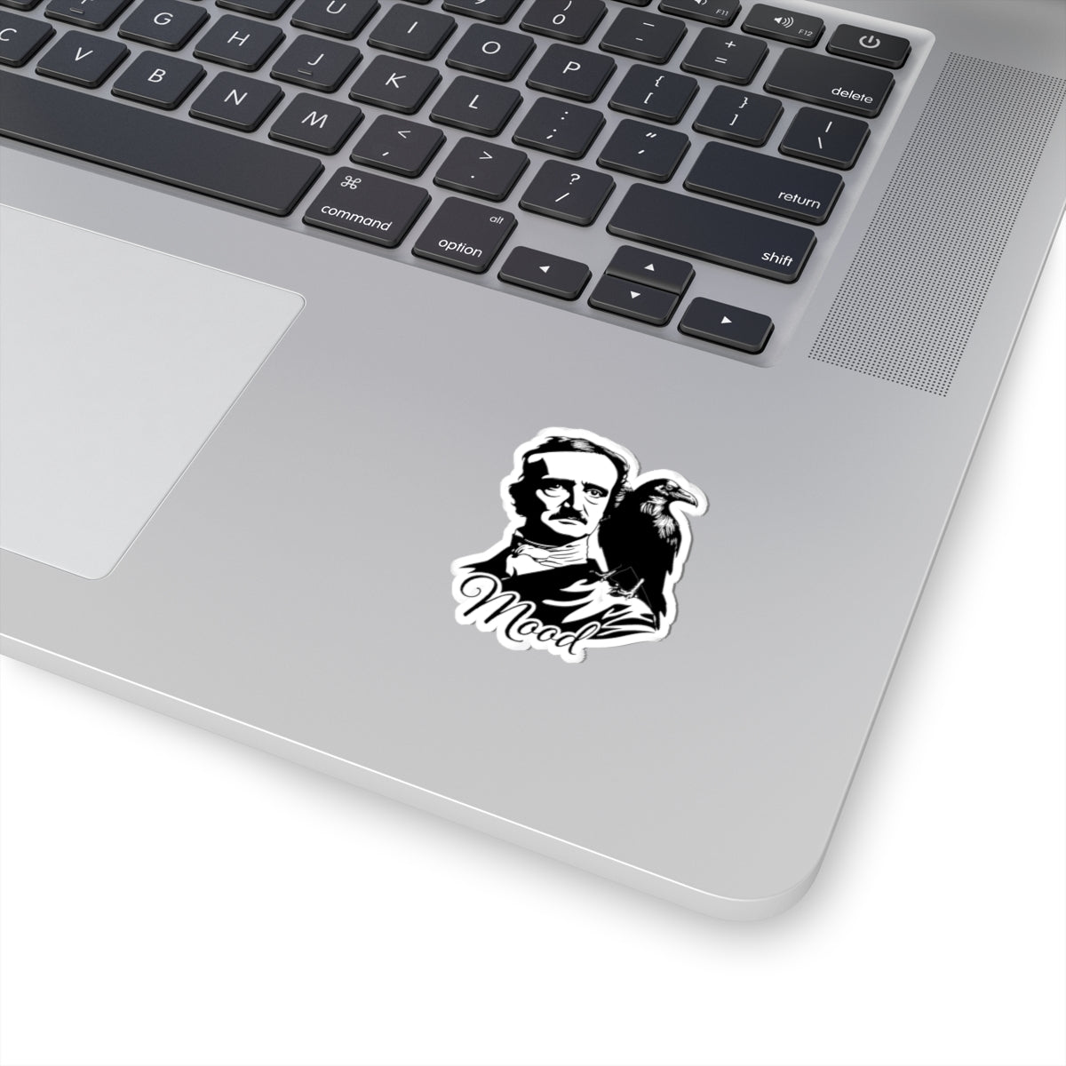 Edgar Allan Poe 'Mood' Sticker — Gothic Raven Kiss-Cut Decal