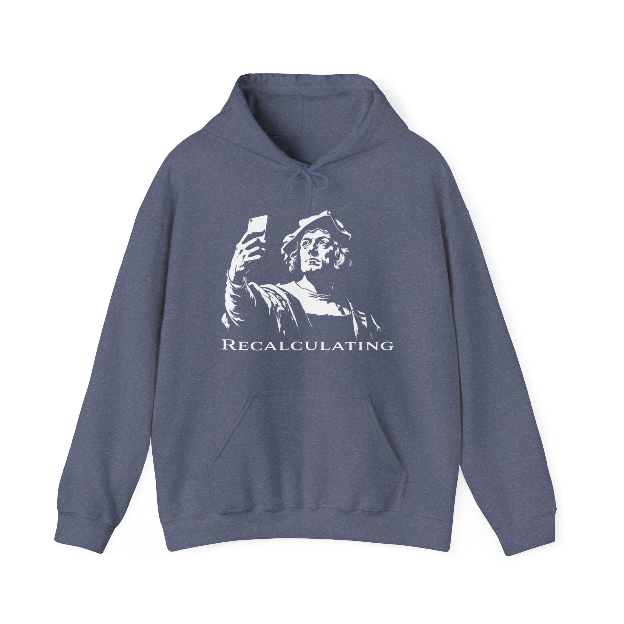 Recalculating Hoodie — Columbus GPS Statue Graphic Hoodie