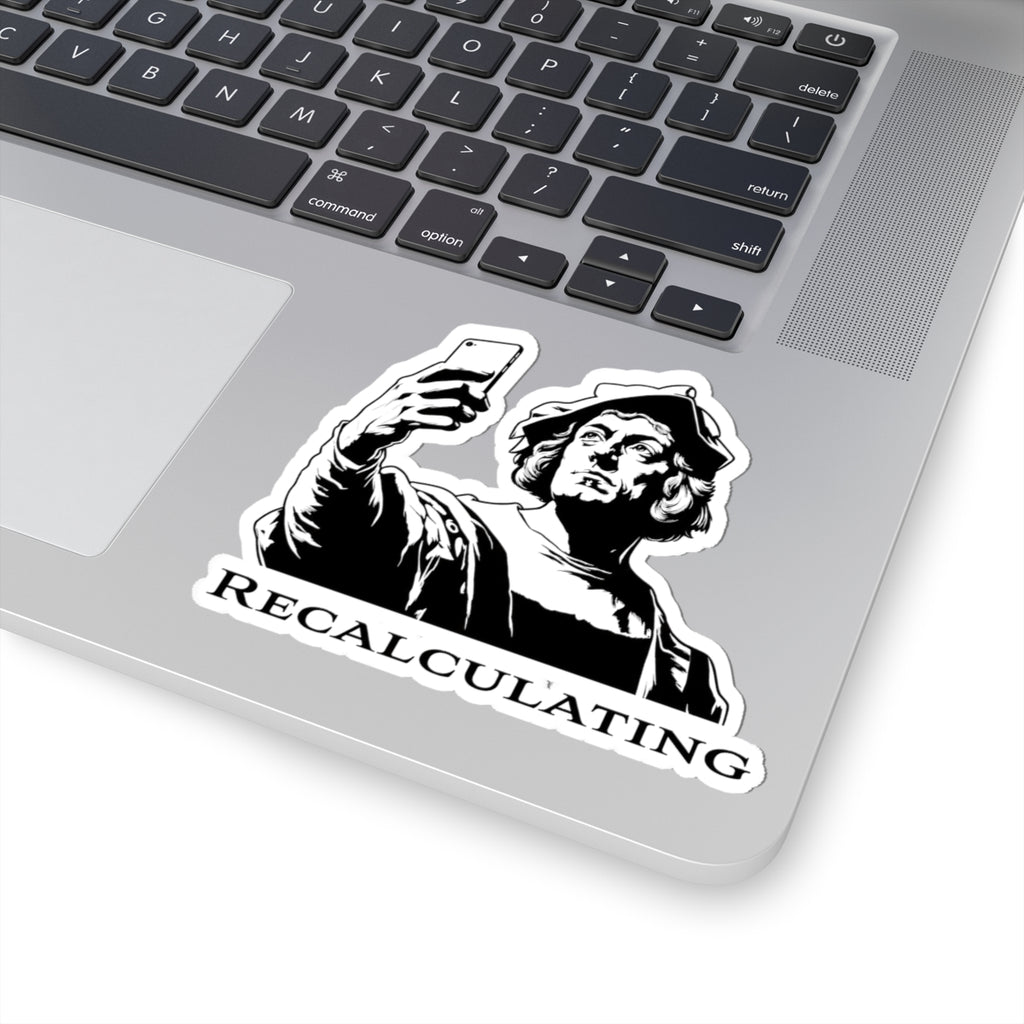 Recalculating Sticker — Columbus with GPS Vinyl Kiss-Cut Sticker
